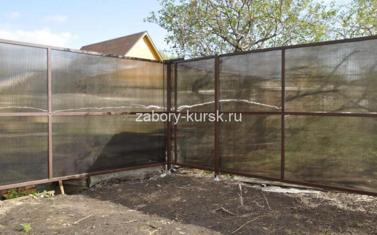 забор из поликарбоната в Курске